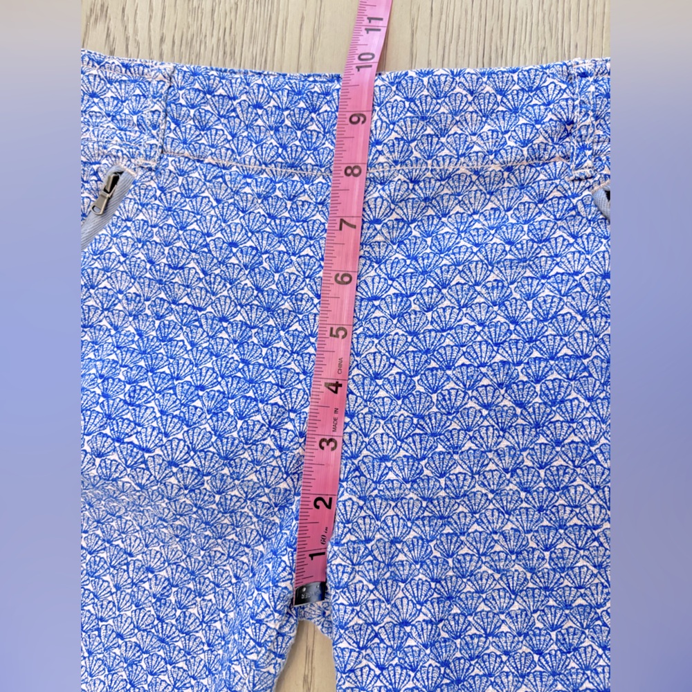 Anthropologie Cartonnier Oceanfront Charlie Blue/Pink Cropped Trousers Size 2 - Picture 10 of 10